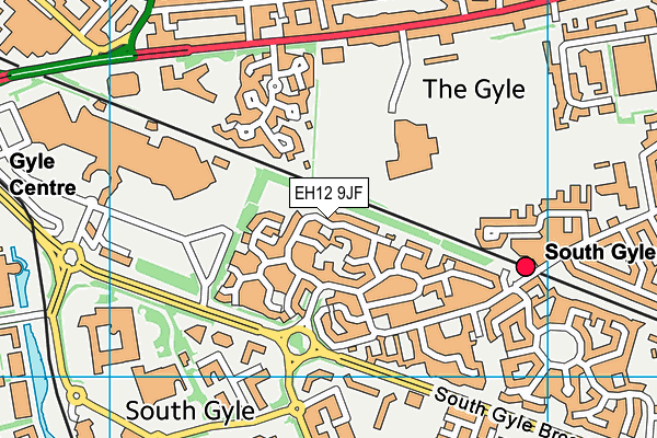 EH12 9JF map - OS VectorMap District (Ordnance Survey)