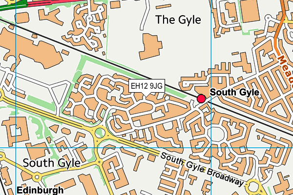 EH12 9JG map - OS VectorMap District (Ordnance Survey)