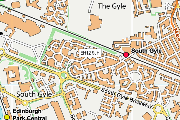 EH12 9JH map - OS VectorMap District (Ordnance Survey)