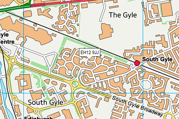 EH12 9JJ map - OS VectorMap District (Ordnance Survey)