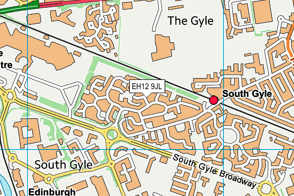 EH12 9JL map - OS VectorMap District (Ordnance Survey)