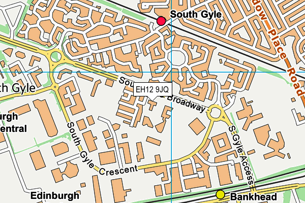 EH12 9JQ map - OS VectorMap District (Ordnance Survey)