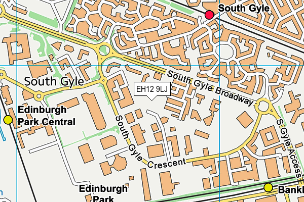 EH12 9LJ map - OS VectorMap District (Ordnance Survey)