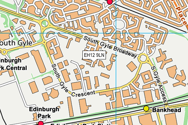 EH12 9LN map - OS VectorMap District (Ordnance Survey)