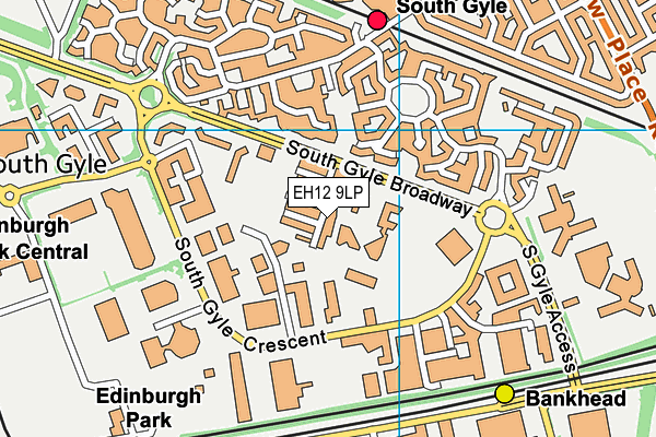 EH12 9LP map - OS VectorMap District (Ordnance Survey)