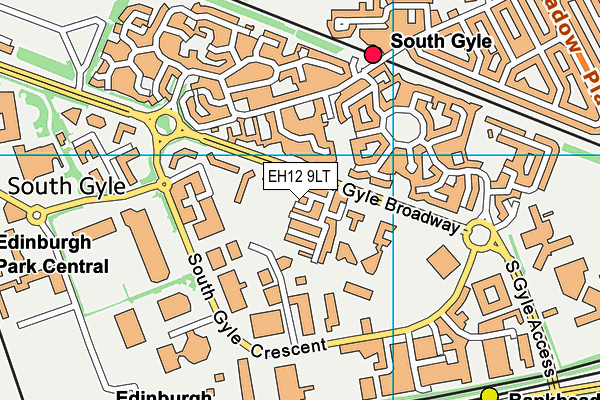 EH12 9LT map - OS VectorMap District (Ordnance Survey)