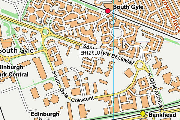 EH12 9LU map - OS VectorMap District (Ordnance Survey)