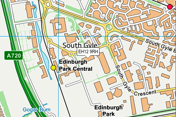 EH12 9RH map - OS VectorMap District (Ordnance Survey)