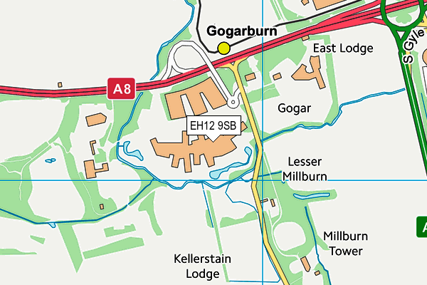 EH12 9SB map - OS VectorMap District (Ordnance Survey)