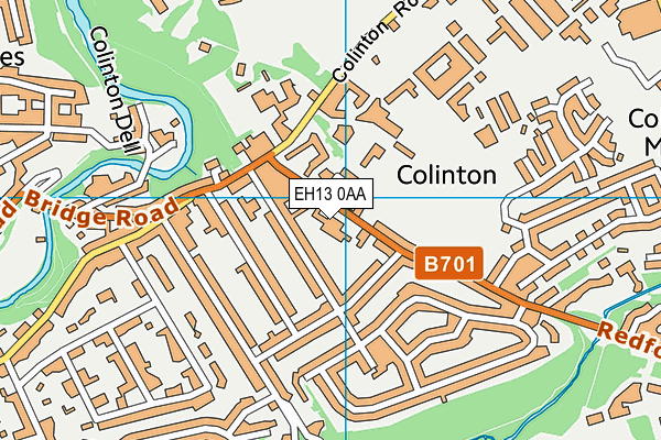 EH13 0AA map - OS VectorMap District (Ordnance Survey)