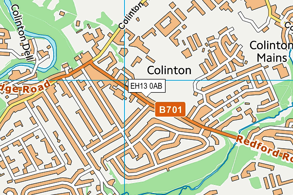 EH13 0AB map - OS VectorMap District (Ordnance Survey)