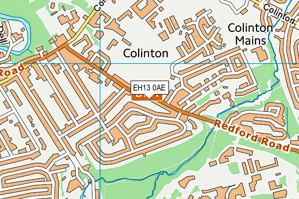 EH13 0AE map - OS VectorMap District (Ordnance Survey)