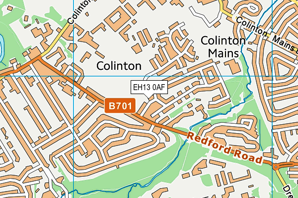 EH13 0AF map - OS VectorMap District (Ordnance Survey)