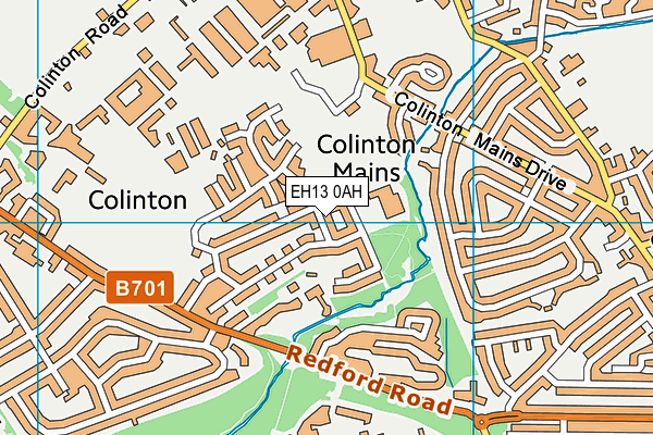 EH13 0AH map - OS VectorMap District (Ordnance Survey)