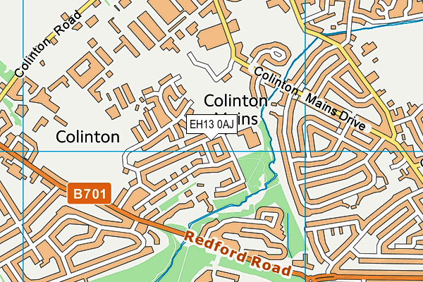 EH13 0AJ map - OS VectorMap District (Ordnance Survey)