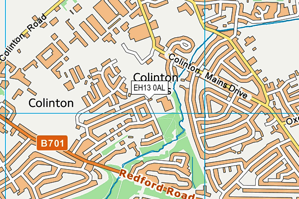 EH13 0AL map - OS VectorMap District (Ordnance Survey)