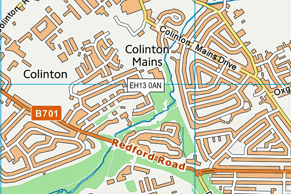 EH13 0AN map - OS VectorMap District (Ordnance Survey)