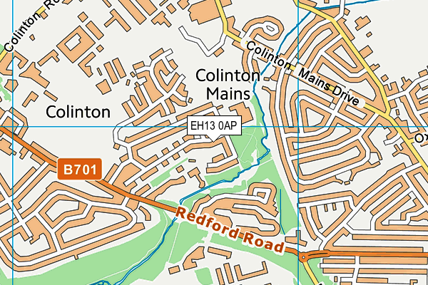 EH13 0AP map - OS VectorMap District (Ordnance Survey)