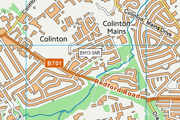 EH13 0AR map - OS VectorMap District (Ordnance Survey)