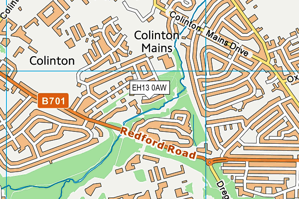 EH13 0AW map - OS VectorMap District (Ordnance Survey)