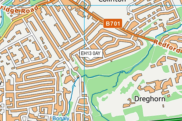 EH13 0AY map - OS VectorMap District (Ordnance Survey)