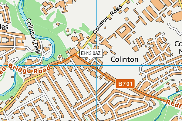 EH13 0AZ map - OS VectorMap District (Ordnance Survey)