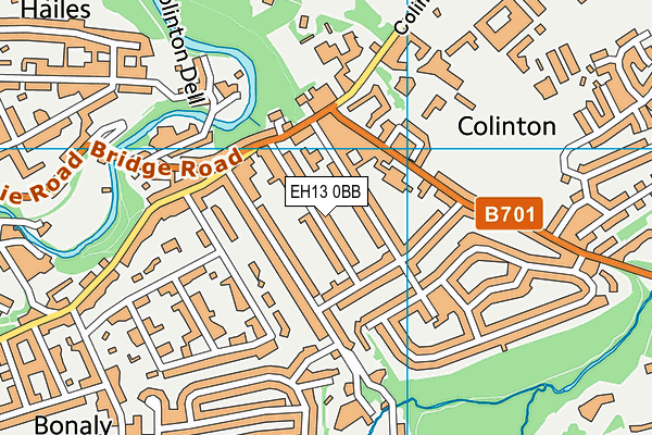 EH13 0BB map - OS VectorMap District (Ordnance Survey)