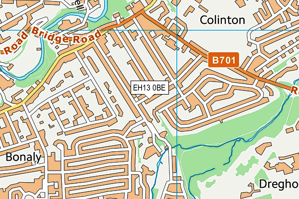 EH13 0BE map - OS VectorMap District (Ordnance Survey)