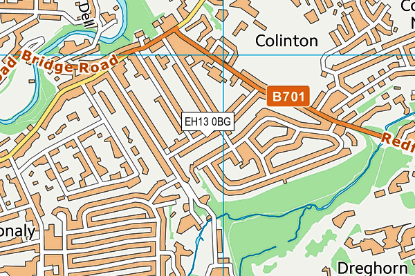 EH13 0BG map - OS VectorMap District (Ordnance Survey)