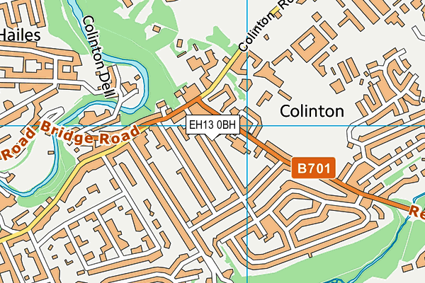 EH13 0BH map - OS VectorMap District (Ordnance Survey)