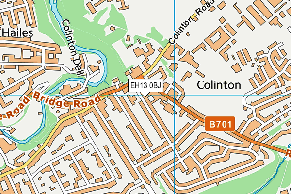 EH13 0BJ map - OS VectorMap District (Ordnance Survey)