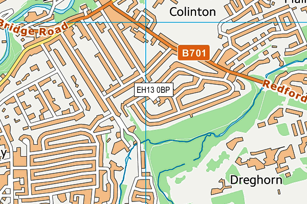 EH13 0BP map - OS VectorMap District (Ordnance Survey)