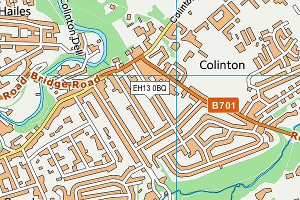 EH13 0BQ map - OS VectorMap District (Ordnance Survey)