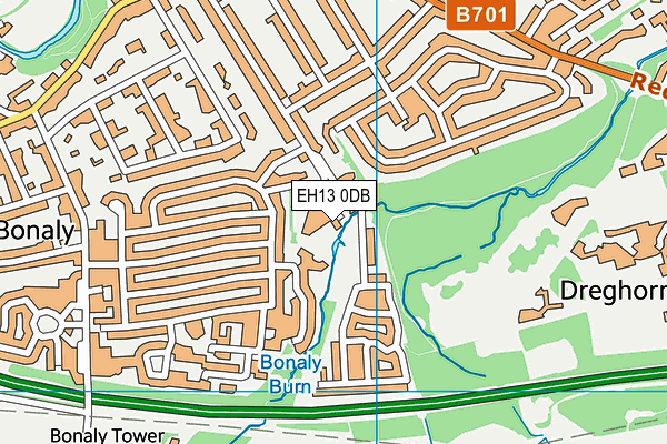 EH13 0DB map - OS VectorMap District (Ordnance Survey)