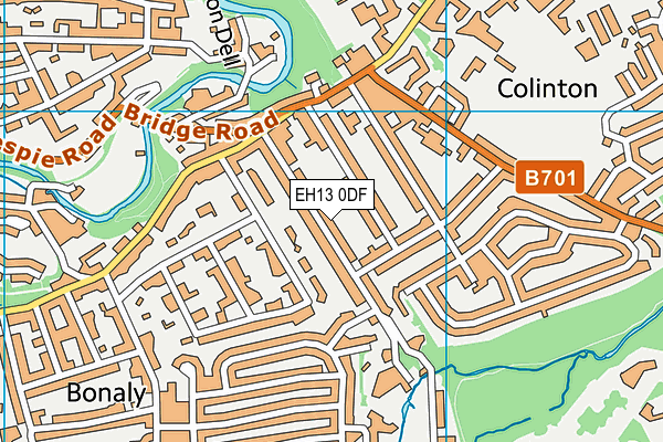 EH13 0DF map - OS VectorMap District (Ordnance Survey)