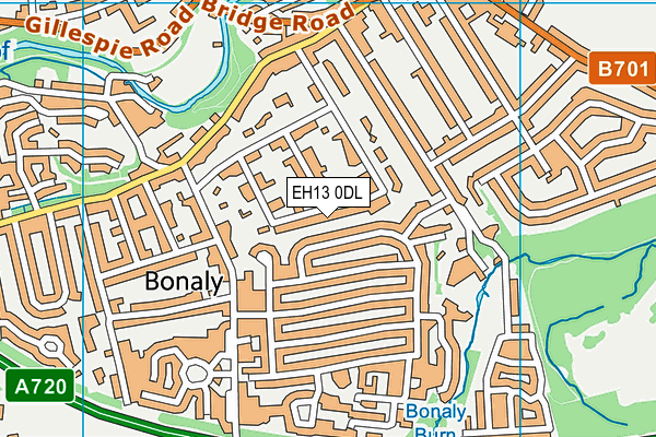 EH13 0DL map - OS VectorMap District (Ordnance Survey)