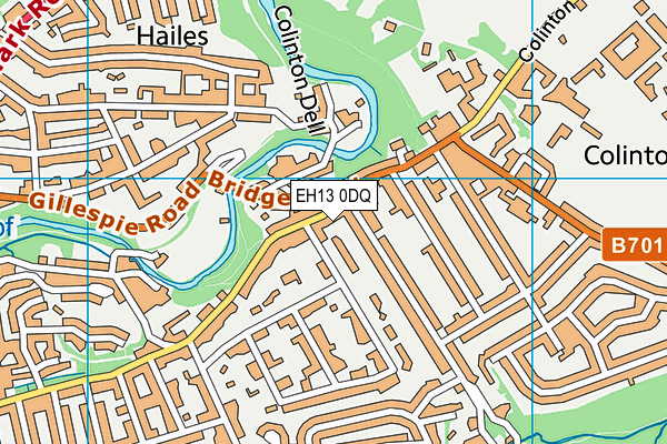 EH13 0DQ map - OS VectorMap District (Ordnance Survey)