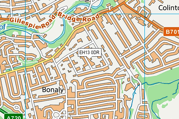 EH13 0DR map - OS VectorMap District (Ordnance Survey)