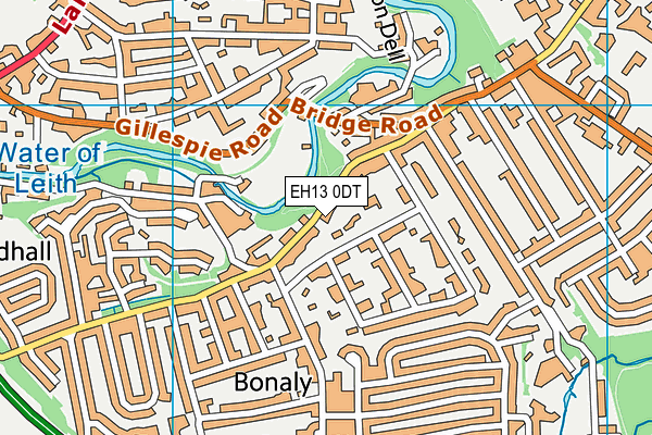 EH13 0DT map - OS VectorMap District (Ordnance Survey)