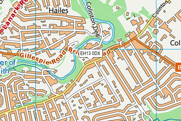 EH13 0DX map - OS VectorMap District (Ordnance Survey)