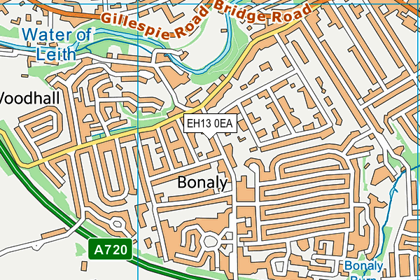 EH13 0EA map - OS VectorMap District (Ordnance Survey)