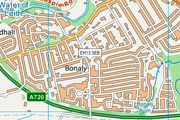 EH13 0EB map - OS VectorMap District (Ordnance Survey)