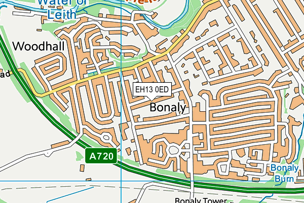 EH13 0ED map - OS VectorMap District (Ordnance Survey)