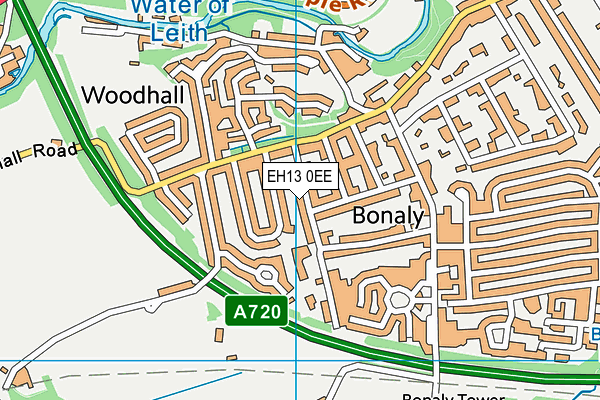 EH13 0EE map - OS VectorMap District (Ordnance Survey)