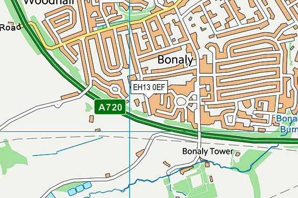 EH13 0EF map - OS VectorMap District (Ordnance Survey)