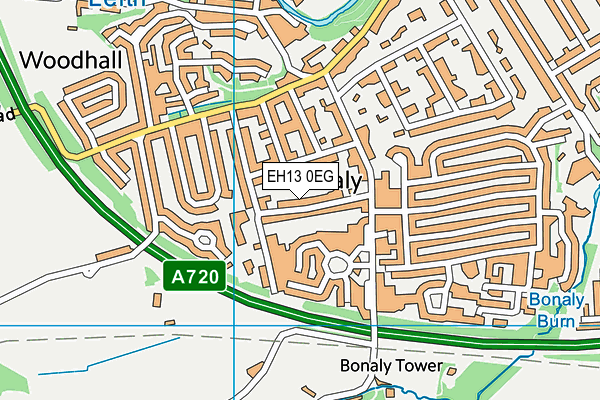 EH13 0EG map - OS VectorMap District (Ordnance Survey)