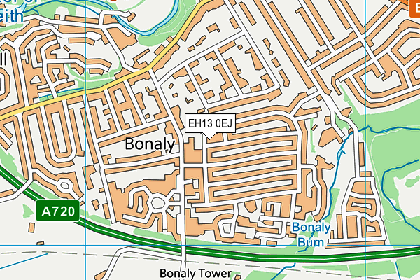 EH13 0EJ map - OS VectorMap District (Ordnance Survey)