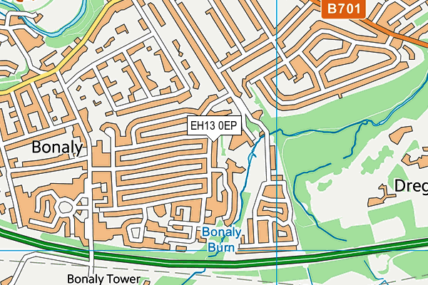 EH13 0EP map - OS VectorMap District (Ordnance Survey)