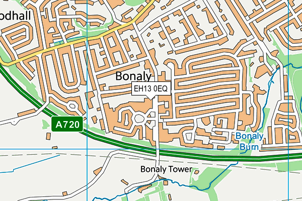 EH13 0EQ map - OS VectorMap District (Ordnance Survey)