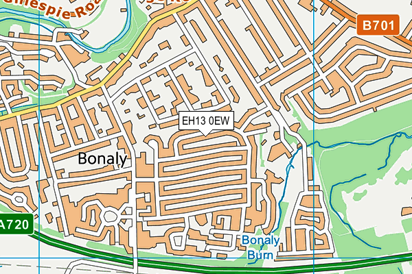 EH13 0EW map - OS VectorMap District (Ordnance Survey)